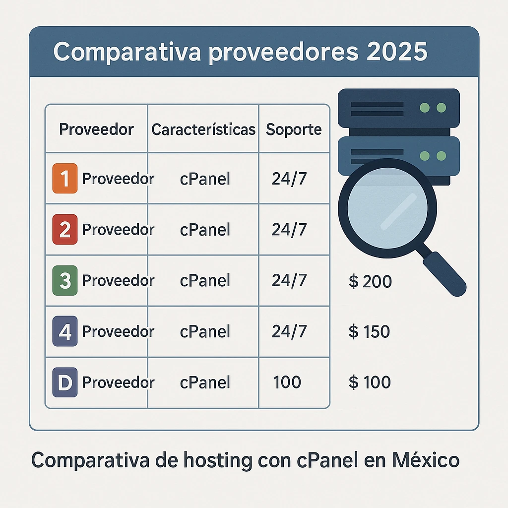 comparativa de hosting con cPanel en México