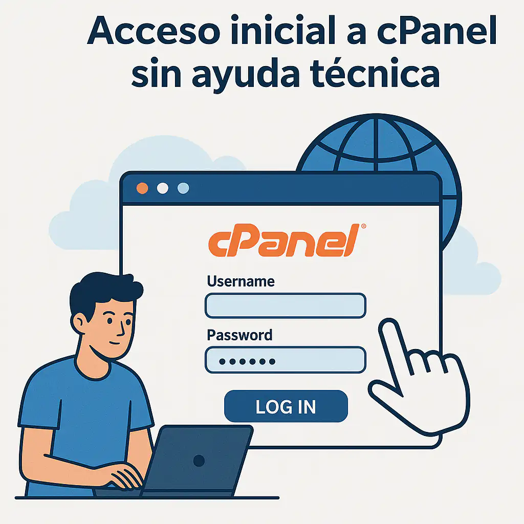 Acceso inicial a cPanel sin ayuda técnica