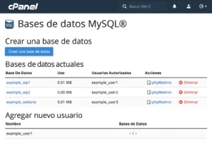 Cpanel con bases de datos ilimitadas