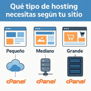 Tipo de hosting con cPanel según el tamaño de tu sitio