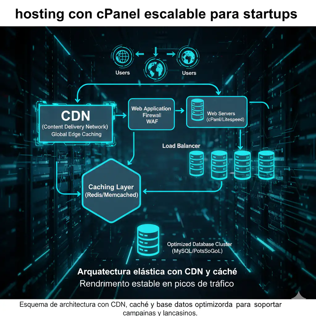 hosting con cPanel escalable para startups