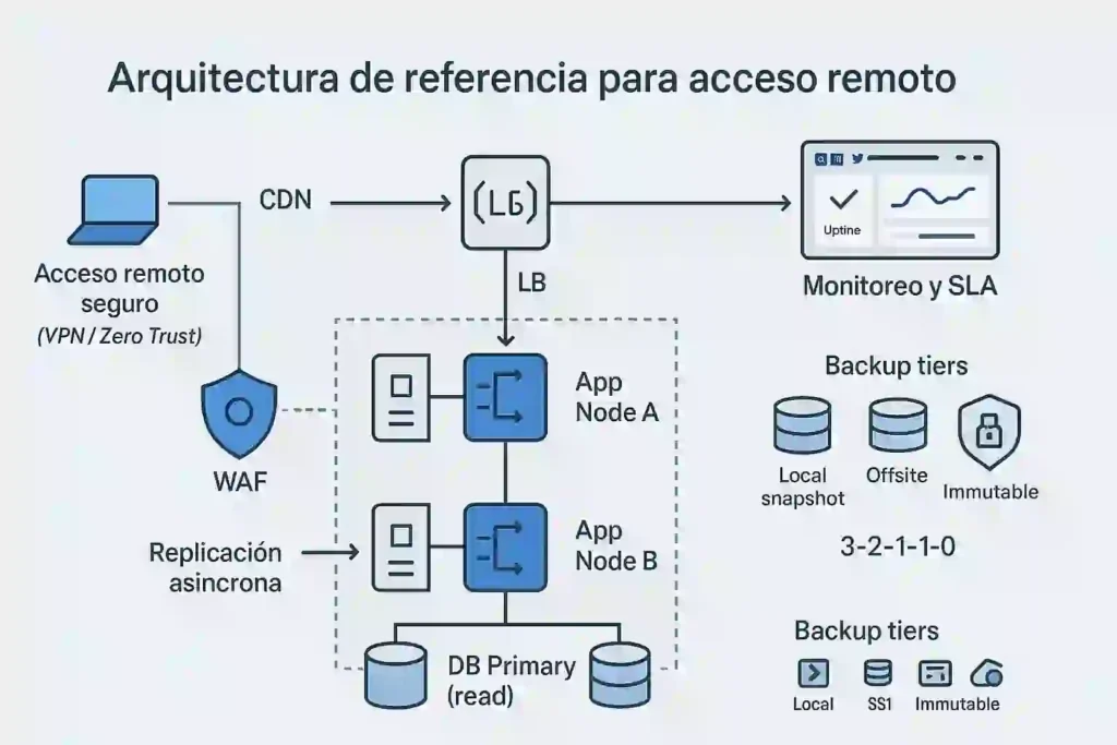dónde hospedar aplicaciones empresariales con acceso remoto