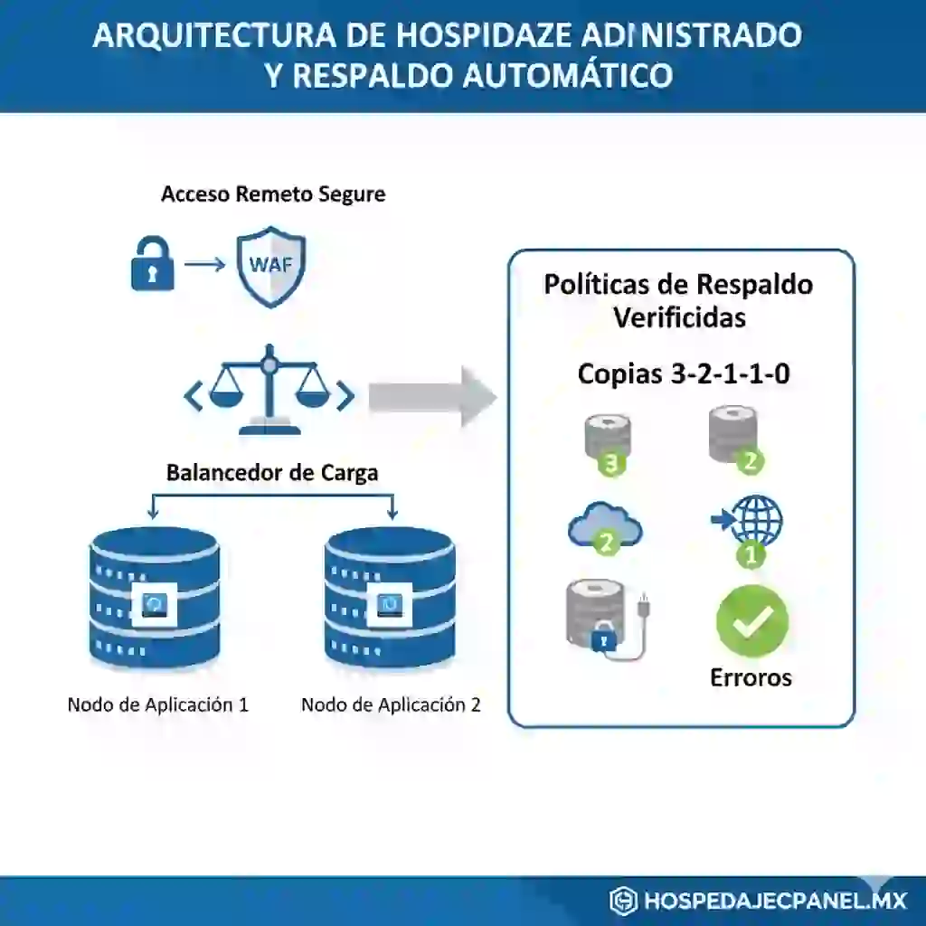 empresa con hospedaje administrado y respaldo automático