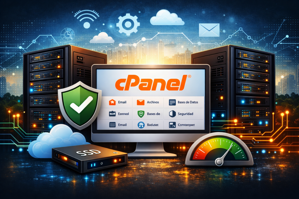 hosting cPanel para negocios en México con servidores y panel de control