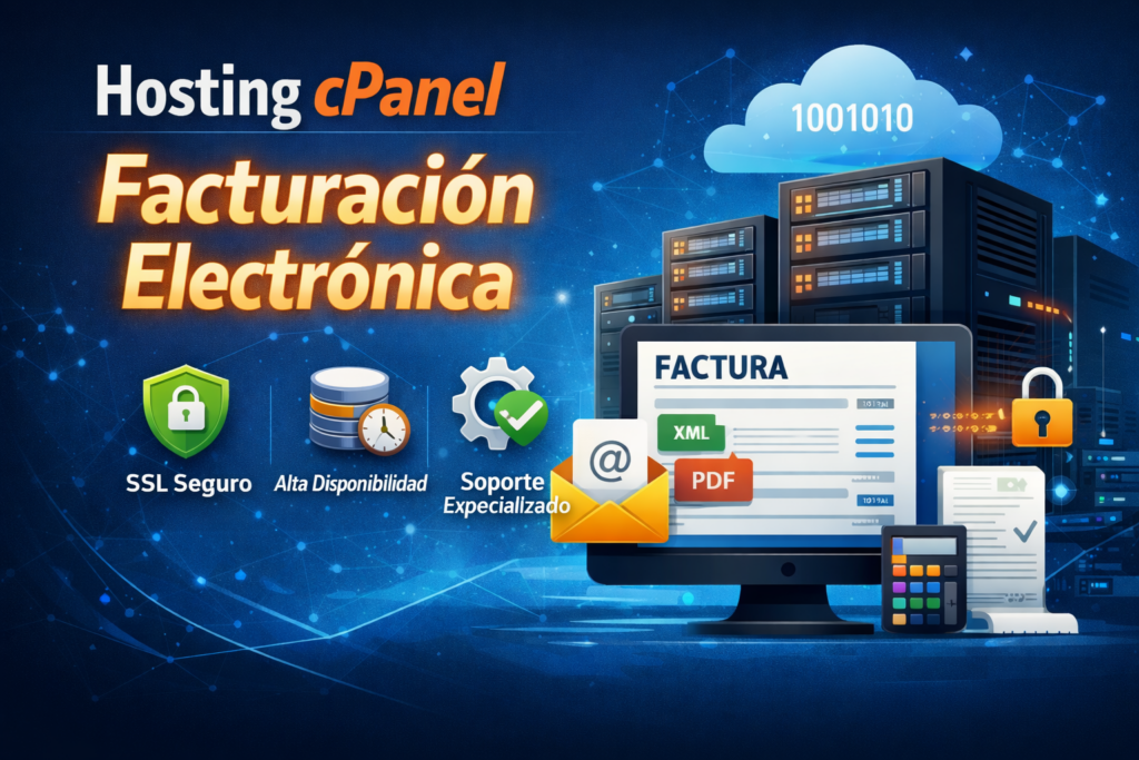 Hosting cPanel para Facturación Electrónica con servidor seguro y emisión de CFDI