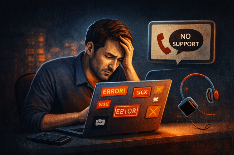 errores comunes al contratar hosting cPanel barato relacionados con soporte técnico deficiente