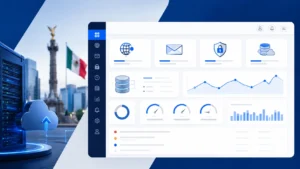 hosting cPanel para negocios mexicanos recomendado por Cobalt Blue Web con panel administrativo y métricas empresariales