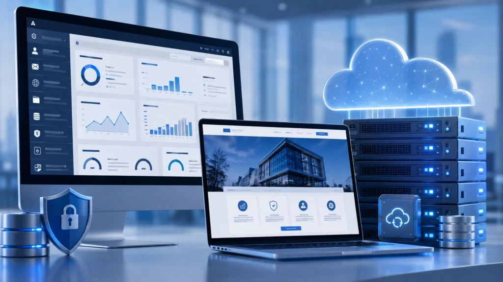 Hosting cPanel para proyectos corporativos con panel administrativo, seguridad y métricas de rendimiento